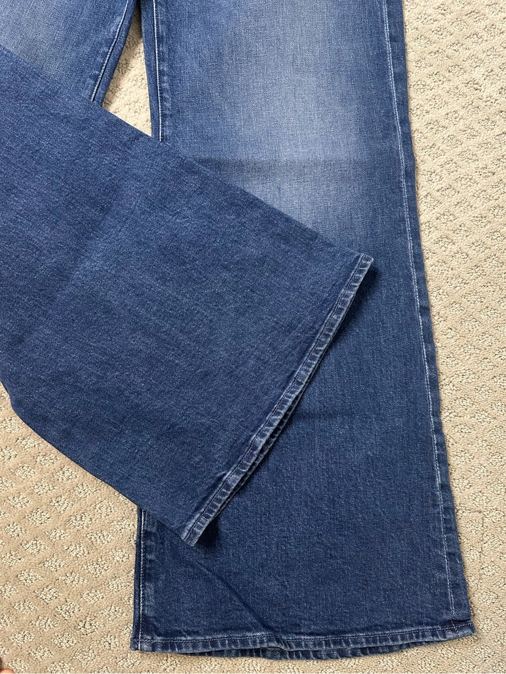 NWT sz 31 Mother Tomcat Roller Skimp mid rise wide leg wash Perfectly Imperfect - Picture 8 of 14